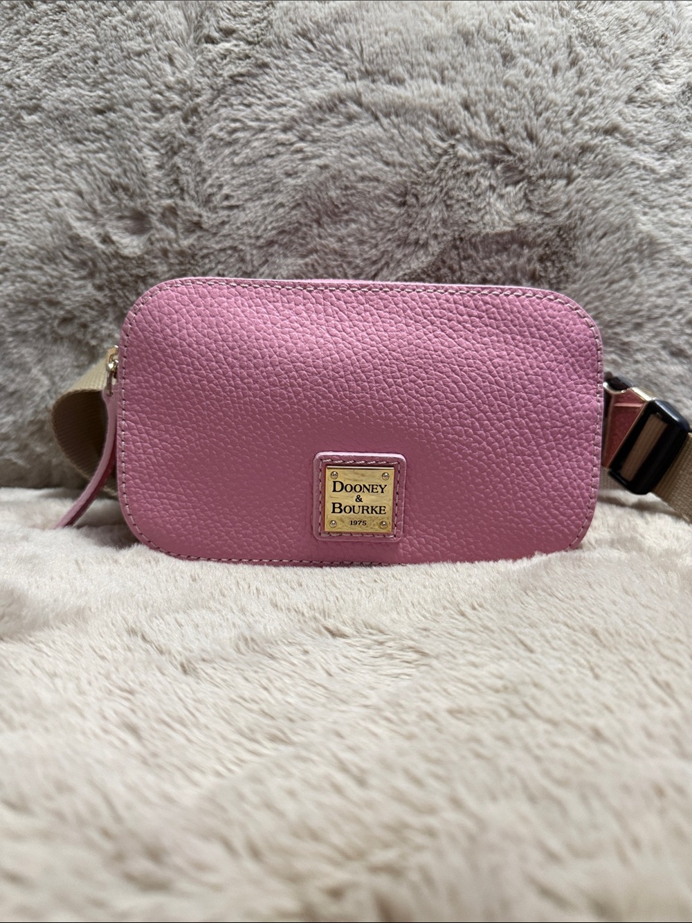 Dooney & Bourke Pink Pebble Leather Crossbody Bag